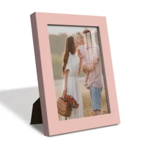 Photo Frame. Real Wood Modern Frame, Pink