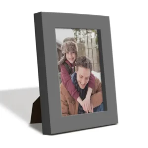 Photo Frame. Real Wood Modern Frame, Gray