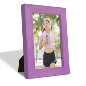 Photo Frame. Real Wood Modern Frame, Violet